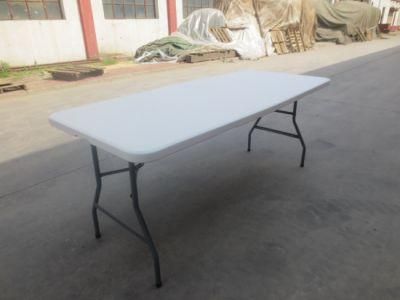China Wholesale Outdoor Modern 6 Foot White Plastic Dining Folding Table for Sale for Gardon, Event, Party, Hotel and Home