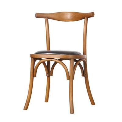 Kvj-9011 Durable Solid Wood Vinyl Seat Dining Chair