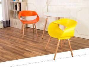 Modern New Design Nordic PP Material Seat Wooden Leg Dining Room Living Room Chair Outdoor Dining Chair