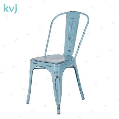 Kvj-7173 Hot Sales Dining Room Antique Blue Steel Tolix Chairs