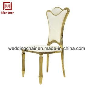 Modern French Furniture Golden Stainless Steel PU Dining Chair