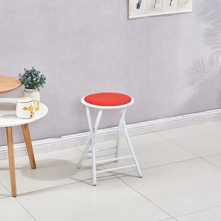 Folding Leather Upholstered Wall Stool High Ottoman Banqueta Outdoor Telescopic Stool