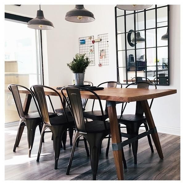 Wholesale Best Price Modern Industrial Stackable Vintage Dining Cafe Iron Metal Chair with Wooden Seat