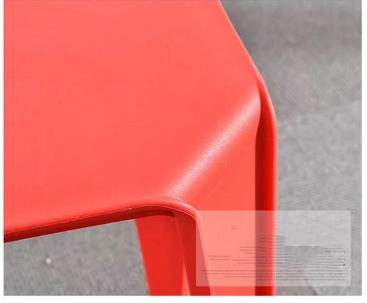 Chair Home Furniture Leisure Square Color Thicken Stackable Plastic Stool