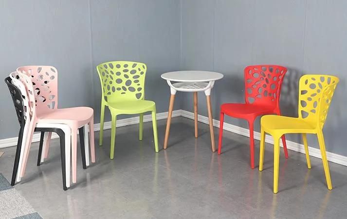 Mesas Y Sillas PARA Restaurante Leisure Black Chair Cheap Stackable Dining Plastic Chair
