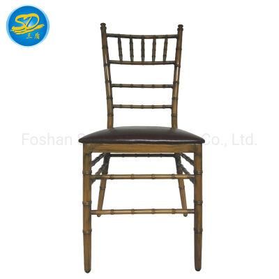 Customized Wood Grain Design Chiavari Tiffany Dining Chair with Cushion