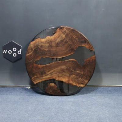 Solid Wood Resin Round Dining Table
