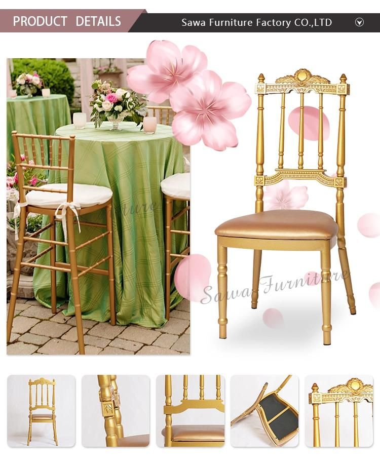 Banquet Hotel Furniture Resin Chiavari Chair with Cushion for Event