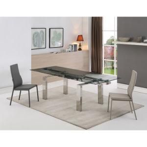 Factory Clear Tempered Dining Table for Home Hotel Restaurant