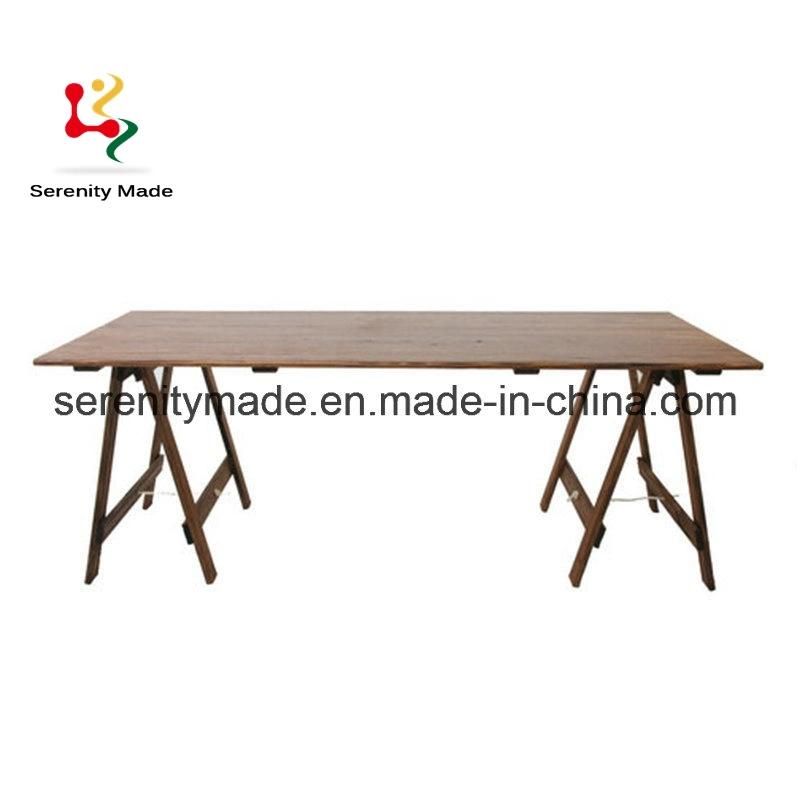Minimalist Hospitality Futniture Solid Ash Wood/Timber Table for Living/Dining Room