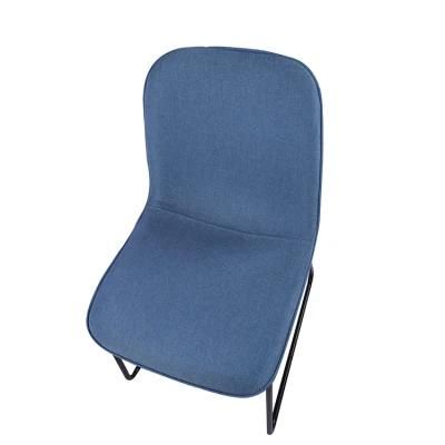 Dining Room Furniture Nordic Black Leg Restaurant Chair Upholstery Fabric Modern Blue Velvet Dining Chairs