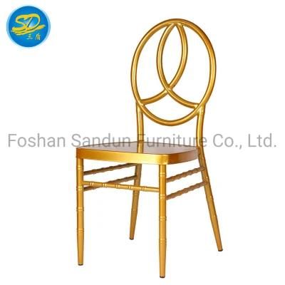 Factory Directly Hot Sale Metal Iron Aluminum Chiavari Dining Chair Wedding Furniture