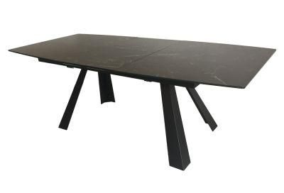 Factory Furniture Extension Ceramic Metal Home Restaurant Dining Table
