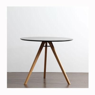 Table a Manger Salon Nordic Log Round Desk Simple Modern Leisure Dining Room Table Set Furniture Solid Wood Tea Table