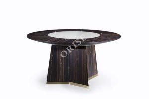 Hot Sell New Orise Home Furniture Dining Room Modern Glass Round Table