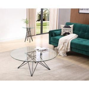 Customized Modern Living Room Tempered Glass Coffee Table
