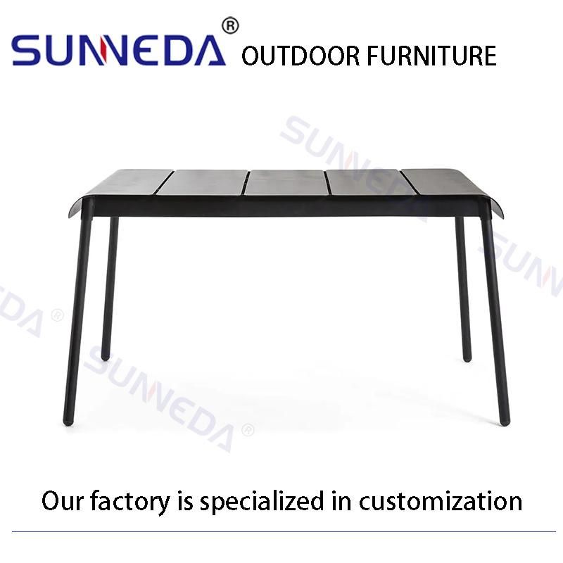 High Quality Durable Restaurant Dining Table Aluminium Alloy Chair Set