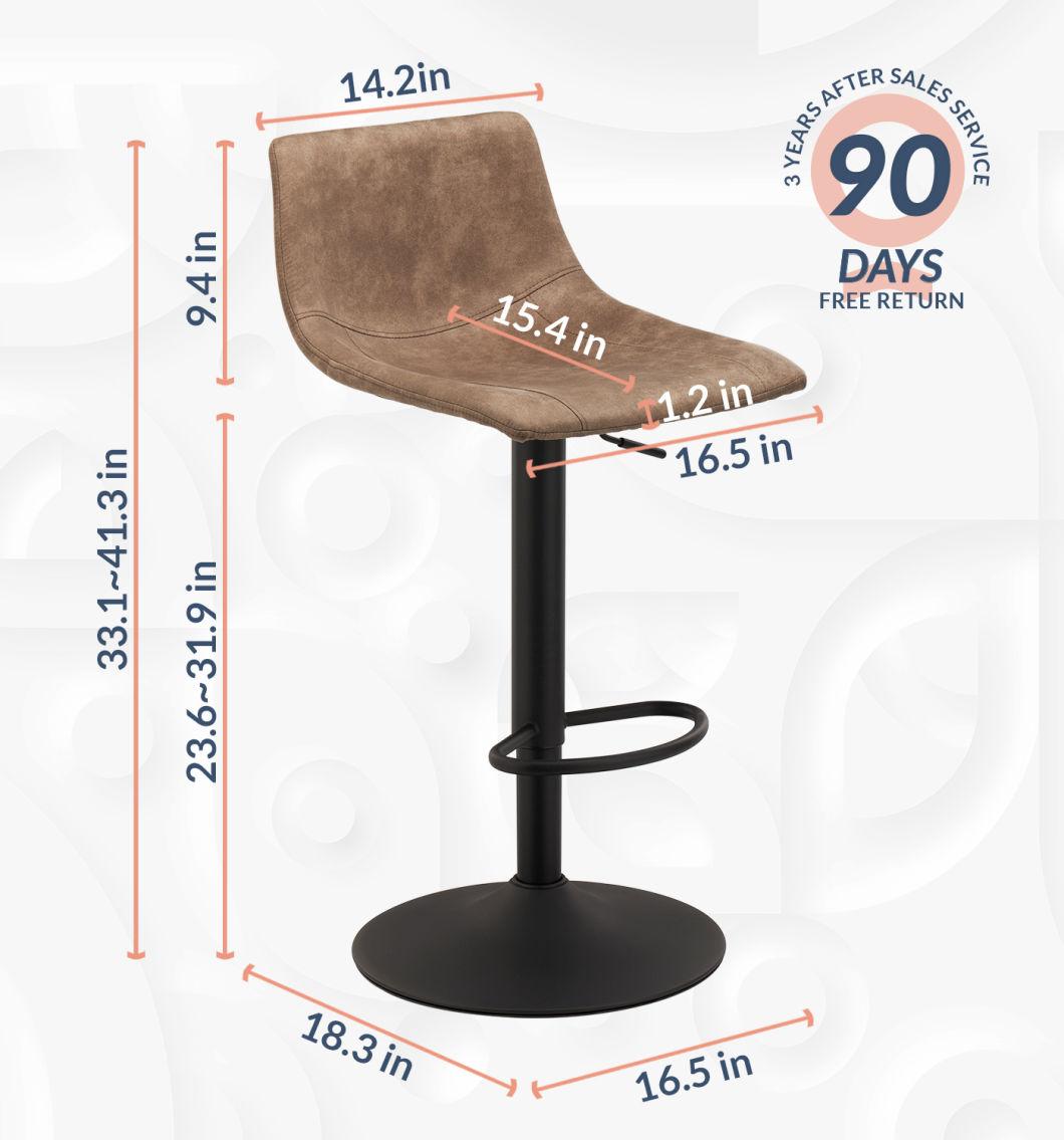Adjustable Nordic Counter Furniture Back Kitchen Bar Stool Chairs
