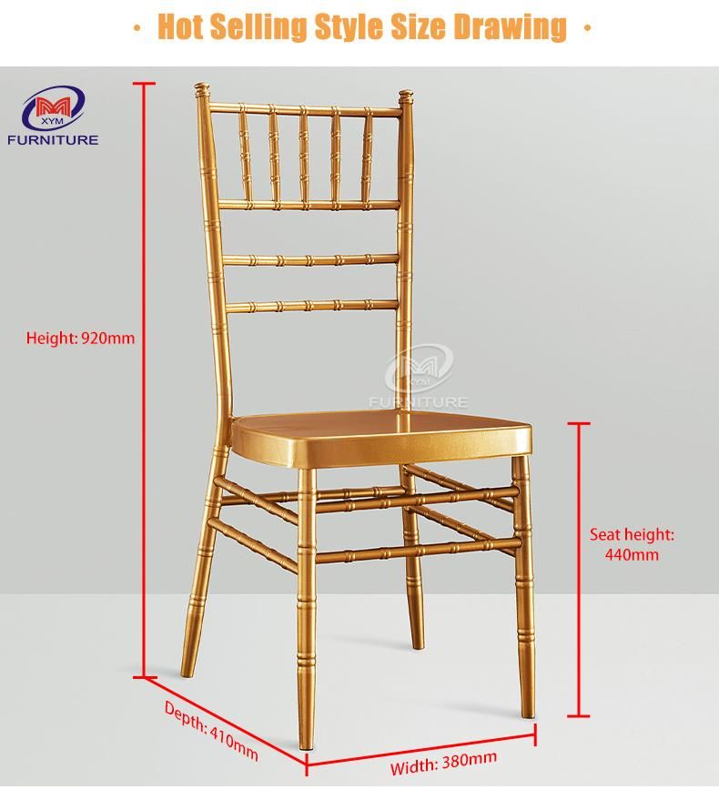Manufacturer Sale Fancy Golden Wedding Chiavari Chair