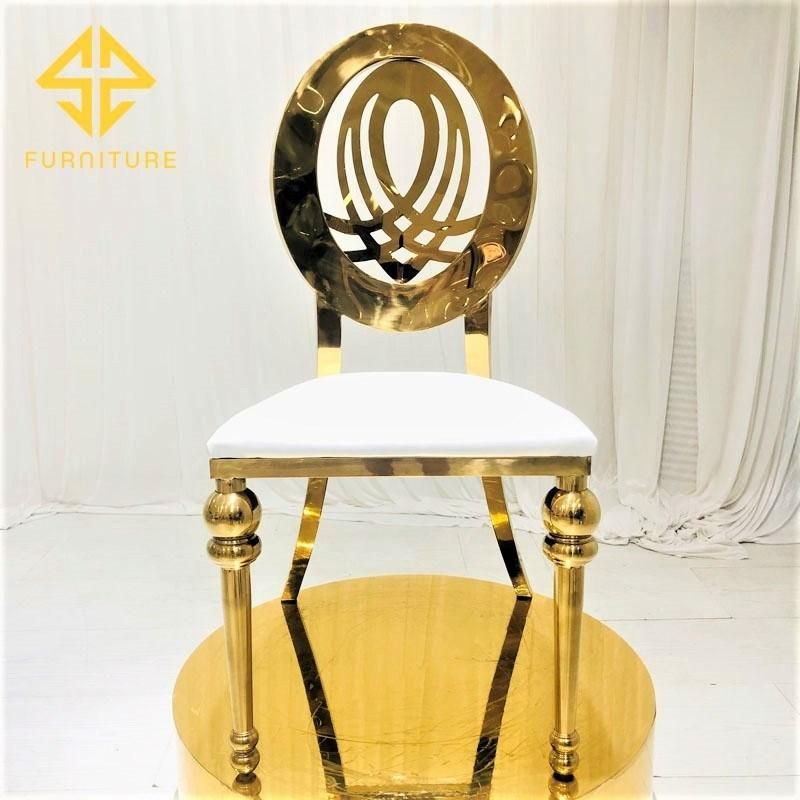 New Design Golden Event Restaurant Phoenix Metal Dining Chair