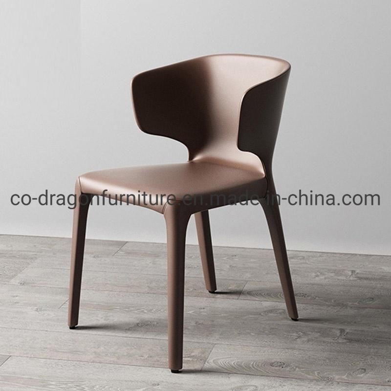 Modern Luxury Leather Metal Dining Chair for Living Room Furniture