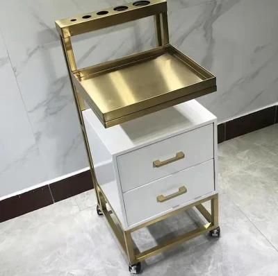 Wholesale Salon Furniture Beauty Hair Stylist Trolley Saloon Drawer Cart Hair Salon Wooden Cabinets