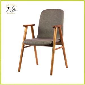a Letter Design Armchair High Back Cozy Upholstery Chair Wooden