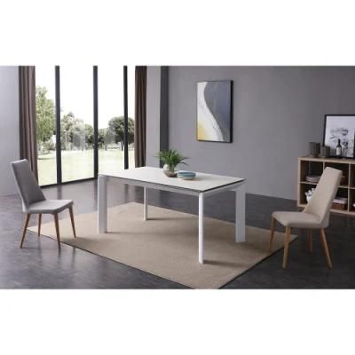 Modern Tempered Glass Rectangular Dining Table