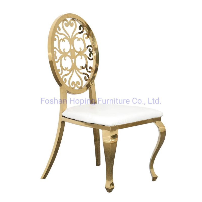 Europe Dubai Wedding Furniture Indoor Event Tables and Chairs Hole Back Round Chair