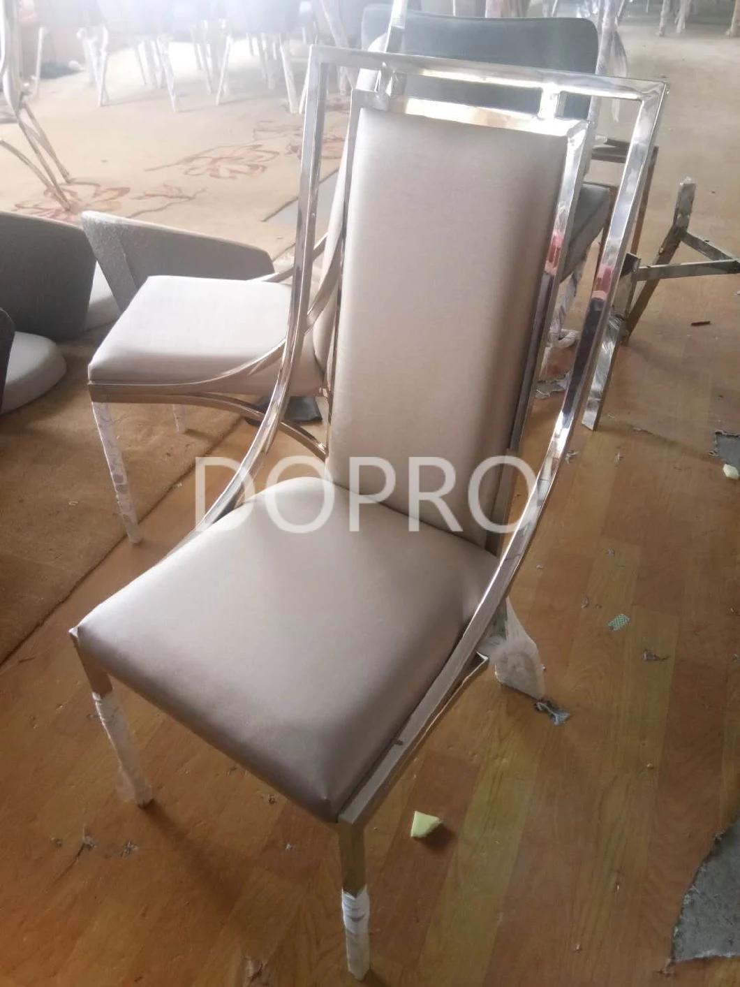 Popular Design Dining Chair Stainless Steel Leg