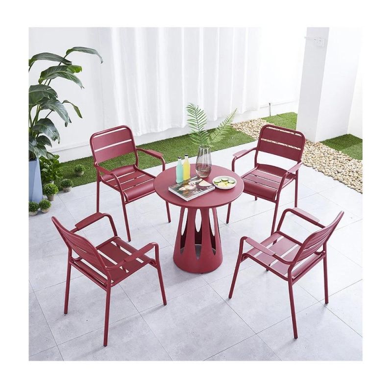 Best-Selling Colorful Aluminum Good Quality Comfortable Leisure Dining Chair