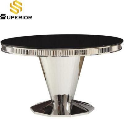 Fashion Designs Hotel Wedding Silver Stainless Steel Dining Table