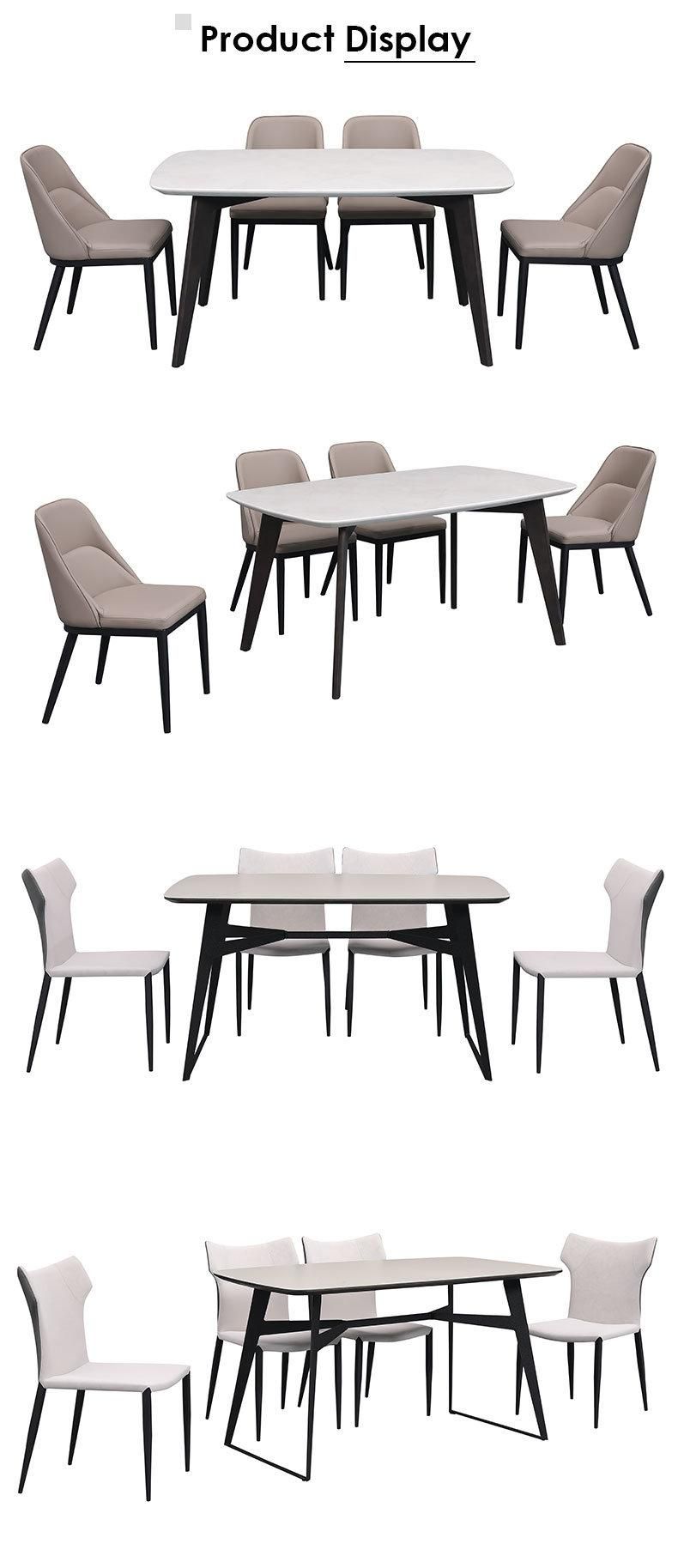Modern Dining Room Furniture Minimalist Faience Craft Glass Dining Table