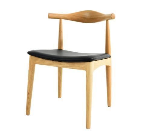 Solid Wooden Dining Chair Leather Seater Chair for Restaurant