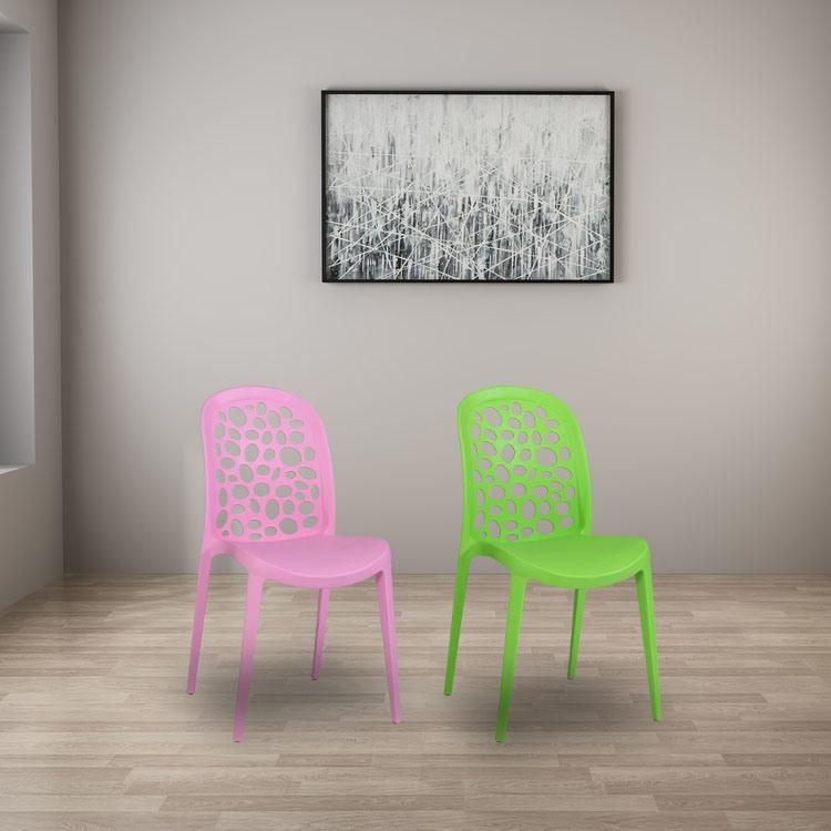 Hot Sale Dining Room Furniture Cheap Full Plastic Chairs Colorful Modern Design Stackable Dining Plastic Chair