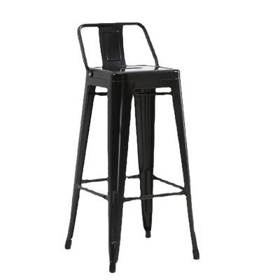 Portable Italian High Bar Stools Bar Chairs Modern Cheap All Metal Material with Wood Board Global Fashion Luxury Bar Chair