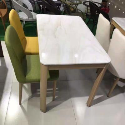 Marble Top Dining Table Simple Luxury Style for Family