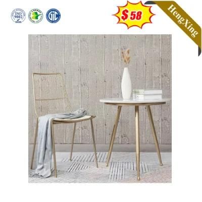 White Small Outdoor Leisure Metal Legs Dining Furniture Sets Table with Chair