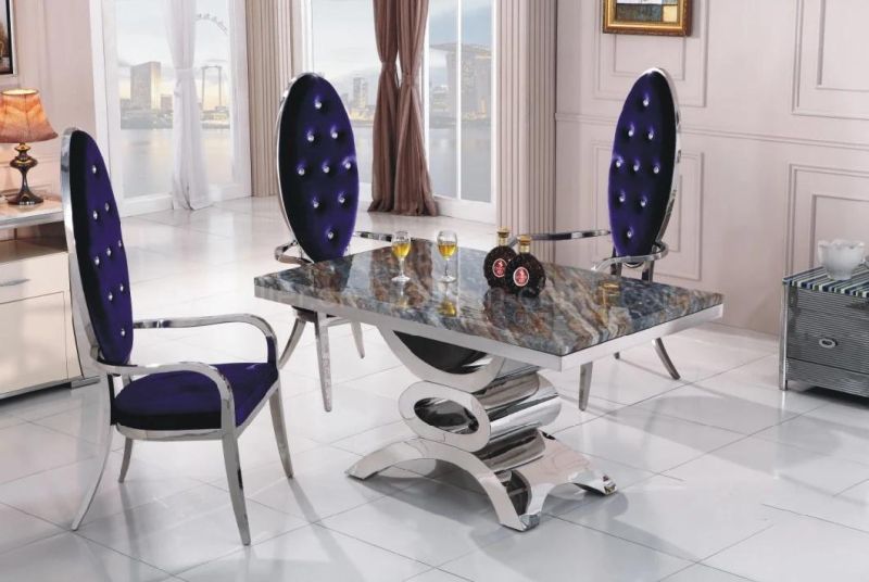 Dubai Hotel Purple Tufted Armchair with Crystal Pull Buckle Backrest