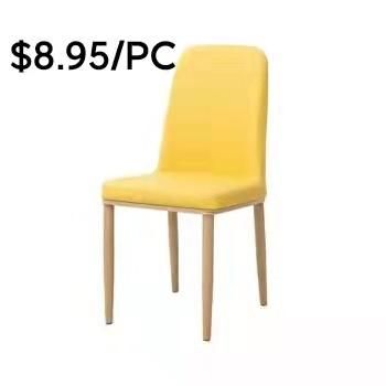 Wholesale Modern Armless Outdoor Fabric Upholstered Yollow Restaurant Dining Chair