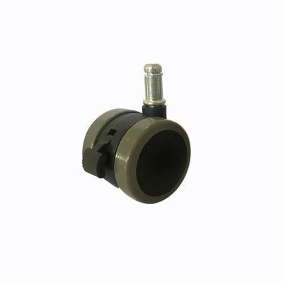 3 Inch Light Duty Black PU Electrophoretic Transparent Swivel Furniture Office Chair Noiseless Caster Wheels