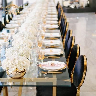 Stainless Steel Banquet Throne Wedding Event Golden Dining