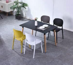 Modern Casual Stackable Breathable PP Macaron Chair Outdoor Dining Chair