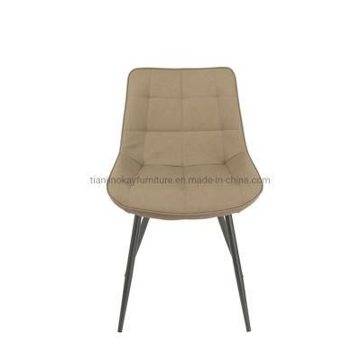 Wholesale Modern Design Grey Fabric Upholstered Seat Dining Chairs
