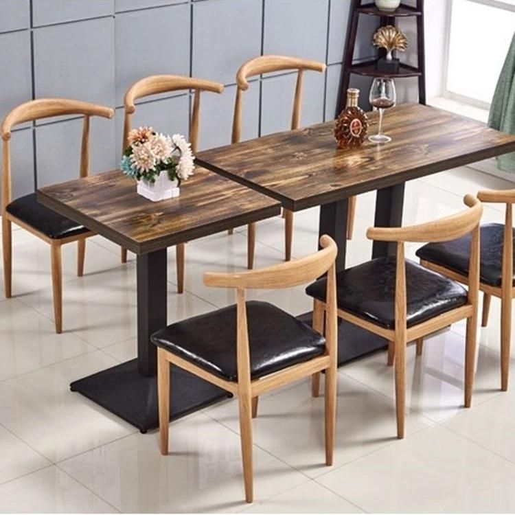 Commercial Furniture Set Modern Design Restaurant Chairs for 4 Person Dining Table Set