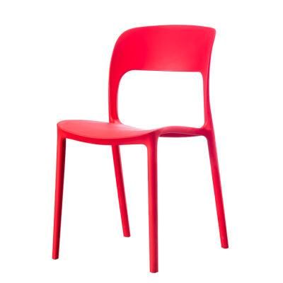 Modern Daining Chair in Polypropylene Stacking Outdoor Cafe Plastic Chair