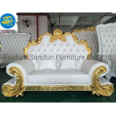 China Factory Wholesale for Solid Wood Luxury Customized Wedding Event Sofa Furniture