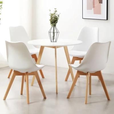 Fast Shipment Wholesale Hot Selling Wooden Leg Modern Nordic Plastic Dining Chair