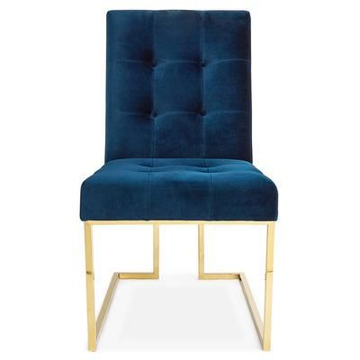 Nordic Modern Light Luxury Casual Dining Chair Hotel Restaurant Backrest Velvet Dining Chair