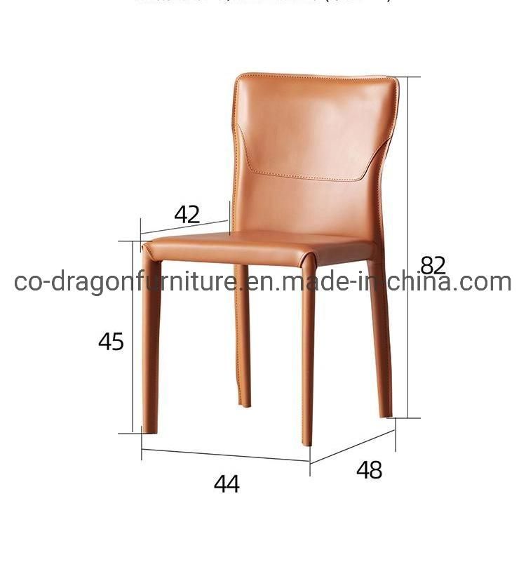 Hot Sale Steel Frame Leather Dining Chair for Dining Furniture